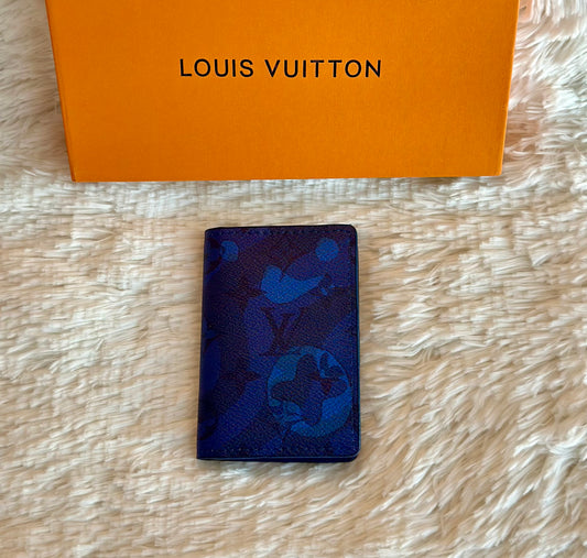 Blue Monogram Small Wallet/Cardholder